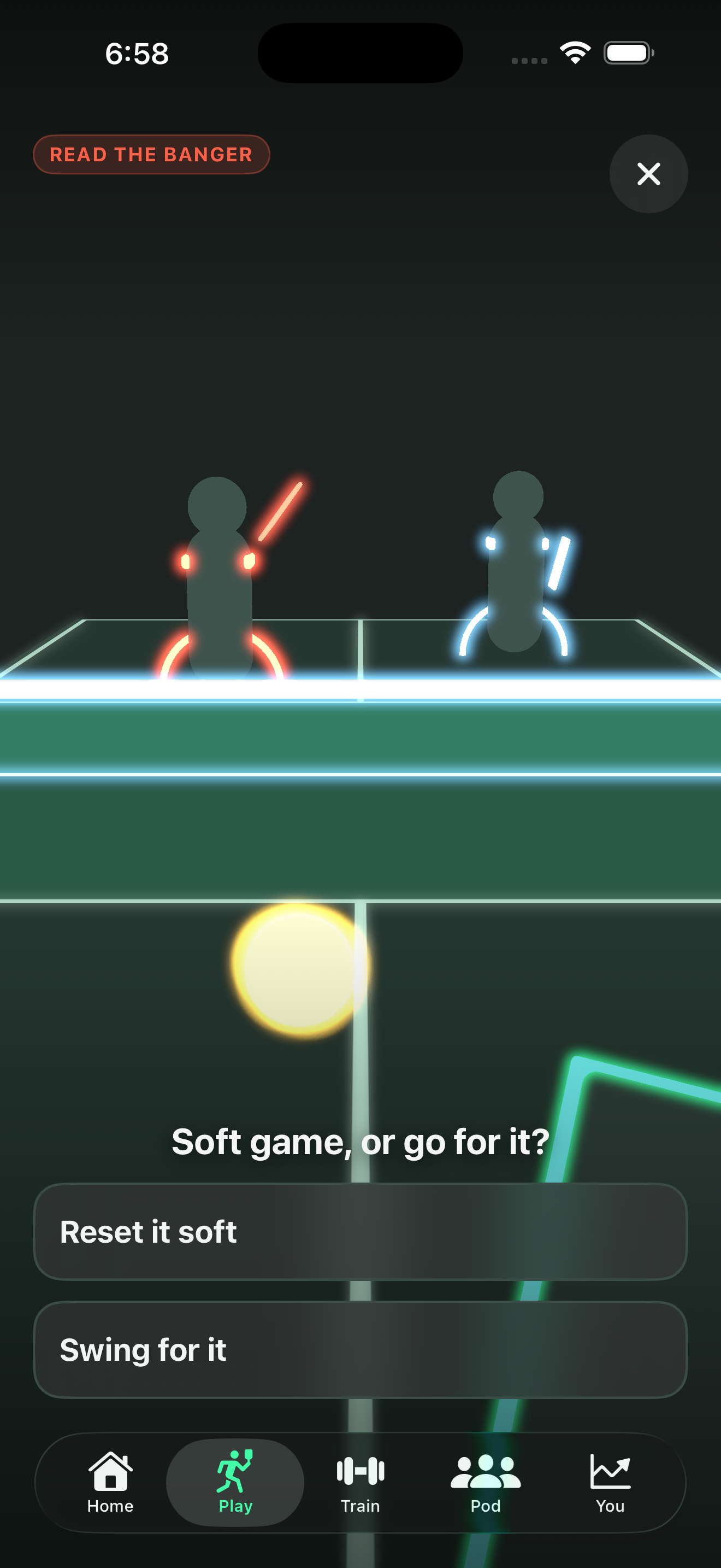 Read the Banger — Pickleballer first-person game